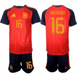 Spain 2026 FIFA World Cup Soccer Jersey Red #16 RODRIGO