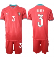 Portugal 2026 FIFA World Cup Soccer Jersey Red #3 RUBEN