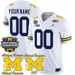 Men Women Youth Michigan Wolverines ACTIVE PLAYER Custom White F U S E  CFP 2023 National Champions Patch Vapor Stitched Football Jersey