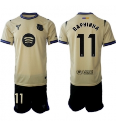 Men FC Barcelona 2026 Soccer Jerseys Beige #11 RAPHINHA