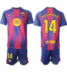 Men FC Barcelona 2026 Soccer Jerseys PinkBlue #14 RASHFORD