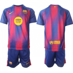 Men FC Barcelona 2026 Soccer Jerseys PinkBlue BLANK