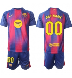 Men FC Barcelona 2026 Soccer Jerseys PinkBlue CUSTOM