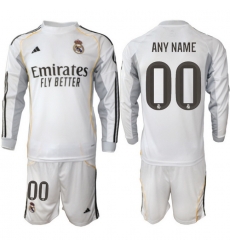 Men Real Madrid 2026 Soccer Jerseys White Long CUSTOM Men Real Madrid 2026 Soccer Jerseys White Long CUSTOM