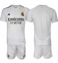 Men Real Madrid Custom 24 25 White Home Soccer Jersey Suit