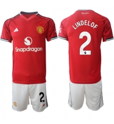 Men Manchester United 2026 Soccer Jerseys Red #2 LINDELOF