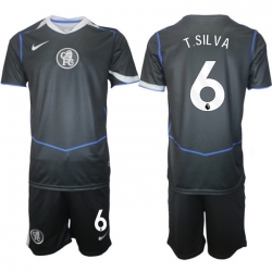 Men Chelsea 2026 Soccer Jerseys DarkGrey #6 T.SILVA
