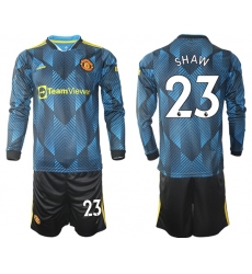 Men Manchester United Long Sleeve Soccer Jerseys 546