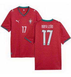 Women 17 Portugal Rafael Leao Home Replica Jersey   1