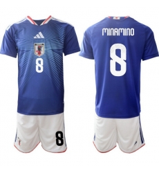 Men Japan 2026 Soccer Jerseys Blue #8 Takumi Minamino