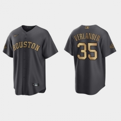 Men Justin Verlander Houston Astros 2022 Mlb All Star Game Charcoal  Jersey