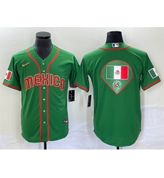 Men Mexico Baseball 2023 Green World Baseball Classic Team Big Logo Stitched Jersey