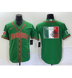 Men Mexico Baseball 2023 Green World Baseball Classic Team Big Logo Stitched Jerseys 1