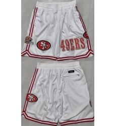Men San Francisco 49ers White Shorts  