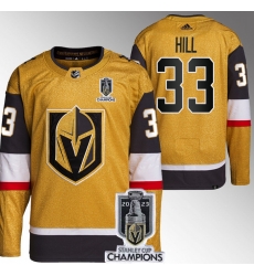 Men Women Youth Vegas Golden Knights #33 Adin Hill Gold 2023 Stanley Cup Champions Stitched Jersey