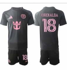 Men Inter Miami CF 18 Jordi Alba 2025 Black Away Soccer Jersey Suit Men Inter Miami CF 18 Jordi Alba 2025 Black Away Soccer Jersey Suit
