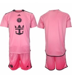 Men Inter Miami CF Blank 2024 25 Pink Home Soccer Jersey Suit