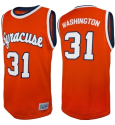 Syracuse Orange Pearl Washington #31 Orange Throwback Jersey Syracuse Orange Pearl Washington #31 Orange Throwback Jersey