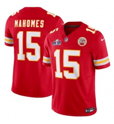 Youth Kansas City Chiefs 15 Patrick Mahomes Red 2023 F U S E  Vapor Untouchable Limited Stitched 2024 Super Bowl LVIII Jersey