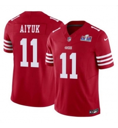 Men San Francisco 49ers 11 Brandon Aiyuk Red 2023 F U S E Vapor Limited Stitched Football 2024 Super Bowl LVIII Jersey Men San Francisco 49ers 11 Brandon Aiyuk Red 2023 F U S E Vapor Limited Stitched Football 2024 Super Bowl LVIII Jersey