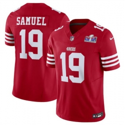 Men San Francisco 49ers 19 Deebo Samuel Red 2023 F U S E  Vapor Untouchable Limited Stitched Football 2024 Super Bowl LVIII Jersey