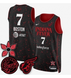Women Indiana Fever Aliyah Boston #7 Black Stitched Basketball WNBA Jersey Women Indiana Fever Aliyah Boston #7 Black Stitched Basketball WNBA Jersey