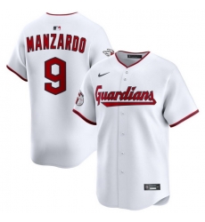 Men Cleveland Guardians Nike White Home Limited Jersey Manzardo Kyle 9 Men Cleveland Guardians Nike White Home Limited Jersey Manzardo Kyle 9