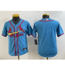 Youth St  Louis Cardinals Blank Blue Cool Base Stitched Baseball Jersey