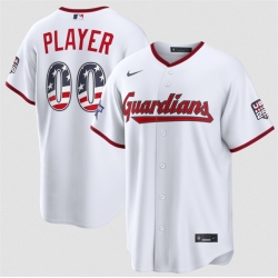 Men Cleveland Guardians Active Player Custom White 2026 All Star Edition Stars   Stripes Stadium Pick A Player Stitched Baseball Jersey