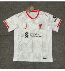 Men 2024 2025 Soccer Jersey Livepool White Away Men 2024 2025 Soccer Jersey Livepool White Away