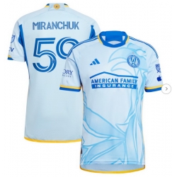 Men's Atlanta United FC Aleksei Miranchuk adidas Light Blue 2024 The Resurgens Kit Authentic Player Jersey