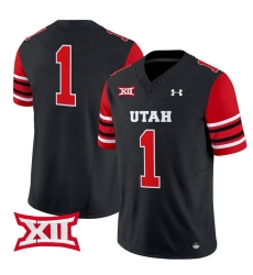 Men Women Youth Utah Utes 1 Team Black 2024 Vapor Limited Jersey All Stitched