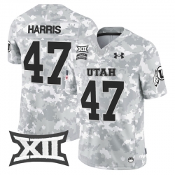 Men Women Youth Utah Utes 47 Kamala Harris 2024 Salute to Service Vapor Limited Jersey Arctic Camo All Stitched