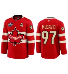 Men Canada 97 Connor McDavid Red 2025 4 Nations Face Off Premium Stitched A Patch Jersey