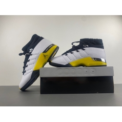 Air Jordan 17 White Yellow Basketball Shoes 25G22