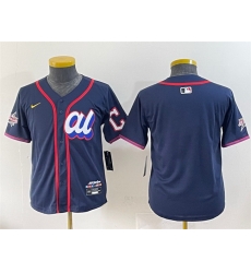 Youth American League Cleveland Guardians Blank Navy 2025 All Star Edition Limited Stitched Baseball Jersey