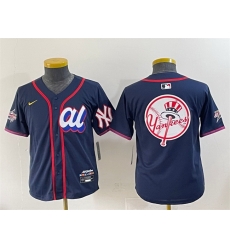 Youth American League New York Yankees Team Big Logo Navy 2025 All Star Edition Limited Stitched Baseball Jersey