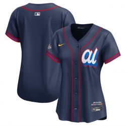 Women American League Blank Navy 2025 All Star Limited Stitched Baseball Jersey 