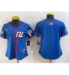 Women National League Pittsburgh Pirates Blank Blue 2025 All Star Edition Limited Stitched Baseball Jersey 