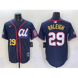 Men American League 29 Cal Raleigh Navy 2025 All Star Edition Limited Stitched Baseball Jersey