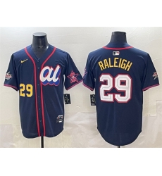 Men American League 29 Cal Raleigh Navy 2025 All Star Edition V2 Limited Stitched Baseball Jersey