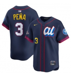 Men American League 3 Jeremy Pena Navy 2025 All Star Edition Limited Stitched Baseball Jersey