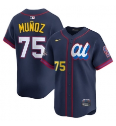 Men American League 75 Andres Munoz Navy 2025 All Star Edition Limited Stitched Baseball Jersey
