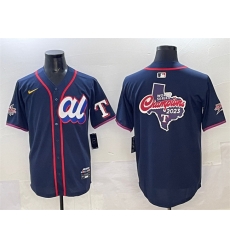 Men American League Texas Rangers Team Big Logo Navy 2025 All Star Edition Limited Stitched Baseball Jersey