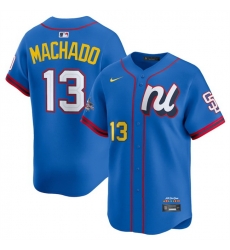 Men National League 13 Manny Machado Blue 2025 All Star Edition Limited Stitched Baseball Jersey