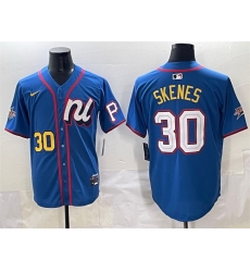 Men National League 30 Paul Skenes Blue 2025 All Star Edition Limited Stitched Baseball Jersey