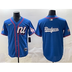Men National League Los Angeles Dodgers Team Big Logo Blue 2025 All Star Edition Limited Stitched Baseball Jersey 002