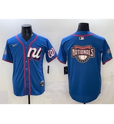 Men National League Washington Nationals Team Big Logo Blue 2025 All Star Edition Limited Stitched Baseball Jersey