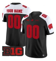 Men Women Youth Wisconsin Badgers 2024 Vapor Limited Custom Jersey All Stitched Black Alternate 001