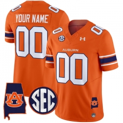 Men Women Youth Auburn Tigers 2024 Alabama Patch Vapor Limited Custom Jersey All Stitched Orange